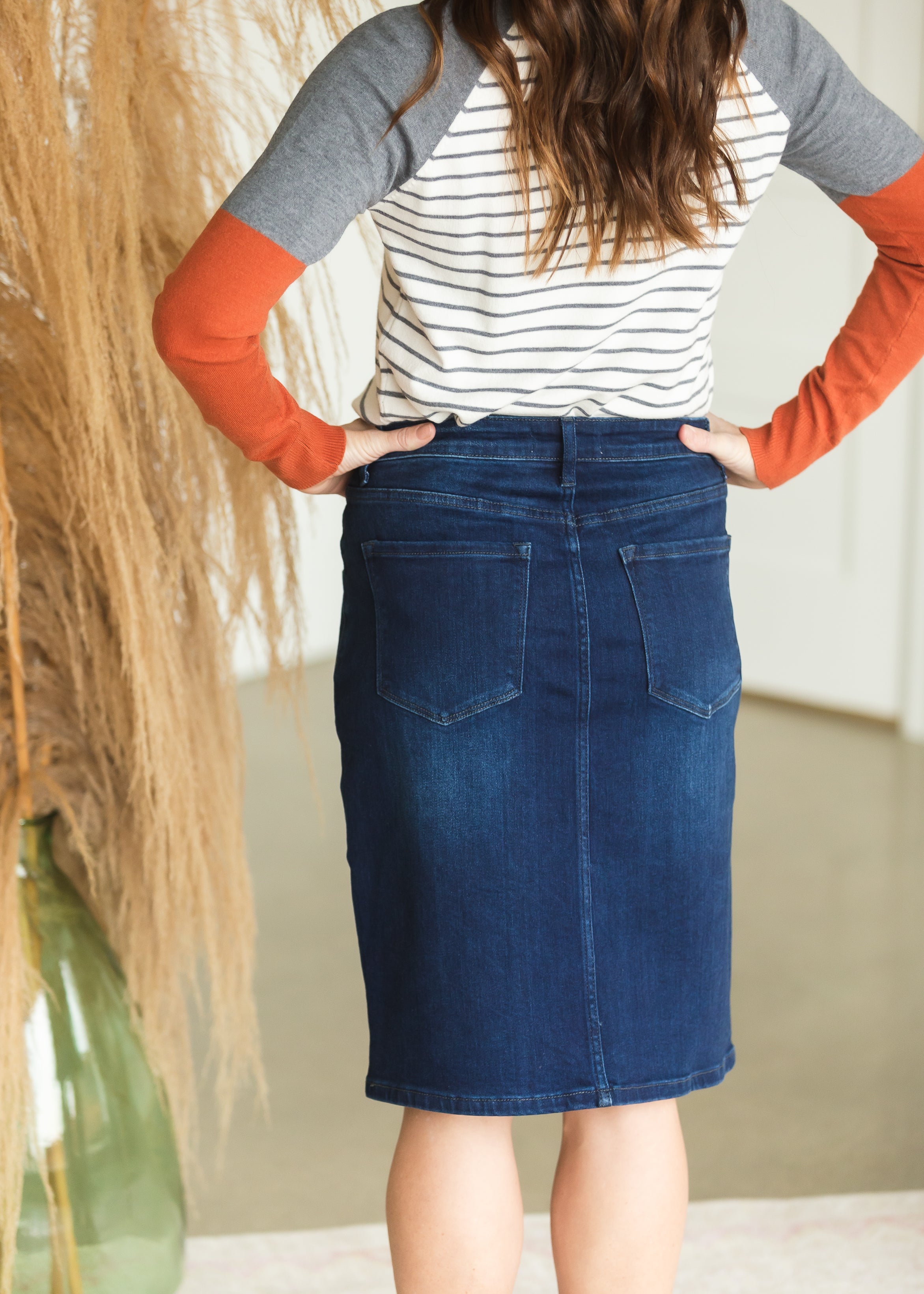 Shape Blue Button Front Denim Midi Skirt | PrettyLittleThing KSA