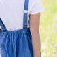 women's denim v neck button front dress