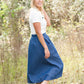 Denim Double Button Midi Skirt - FINAL SALE Skirts