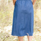 Denim Double Button Midi Skirt - FINAL SALE Skirts