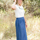 Denim Double Button Midi Skirt - FINAL SALE Skirts