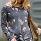 Denim Floral Print Top - FINAL SALE Tops