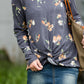 Denim Floral Print Top - FINAL SALE Tops