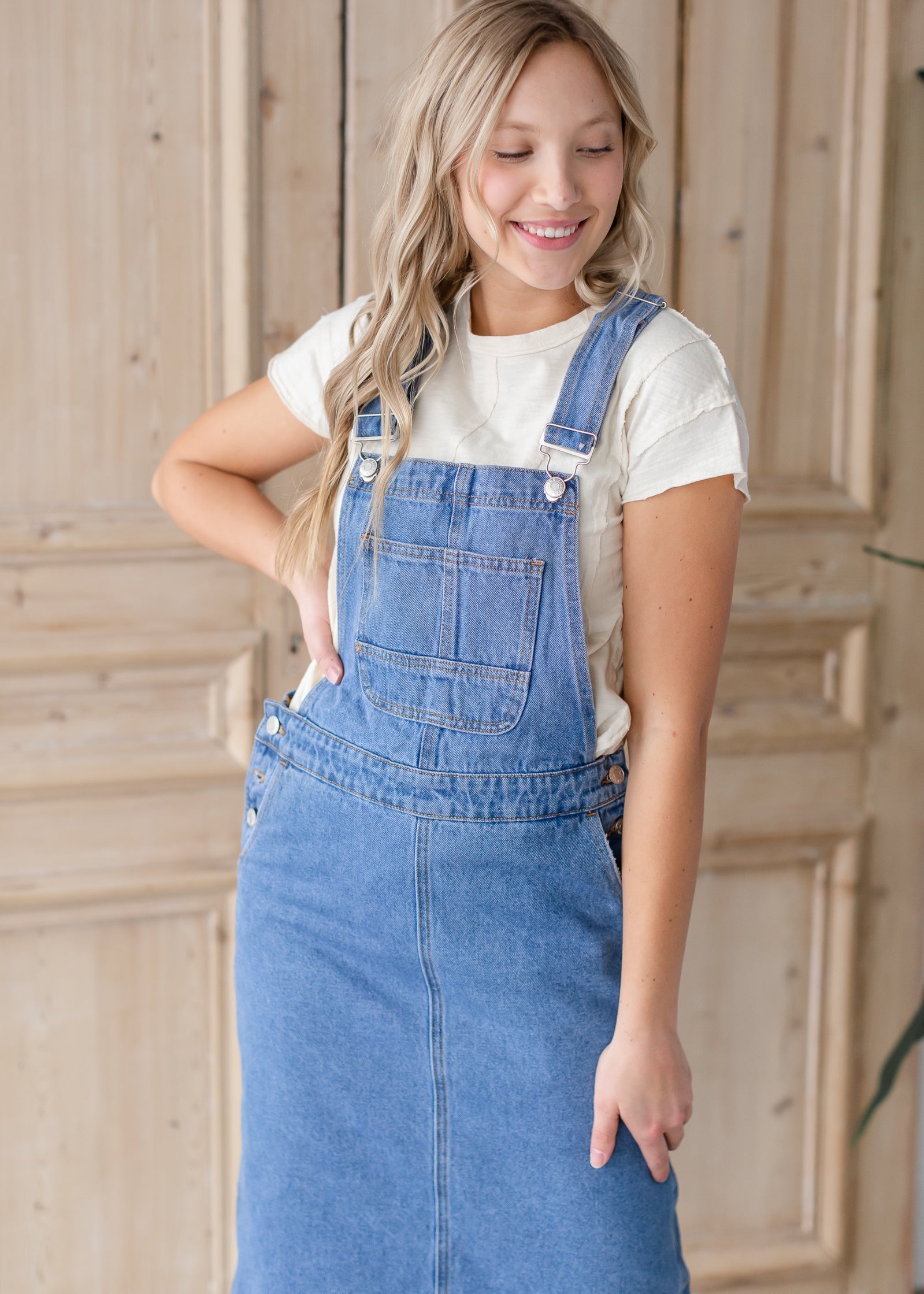 Back At It Denim Overall Dress | Overall dress, Denim overall dress, Dress