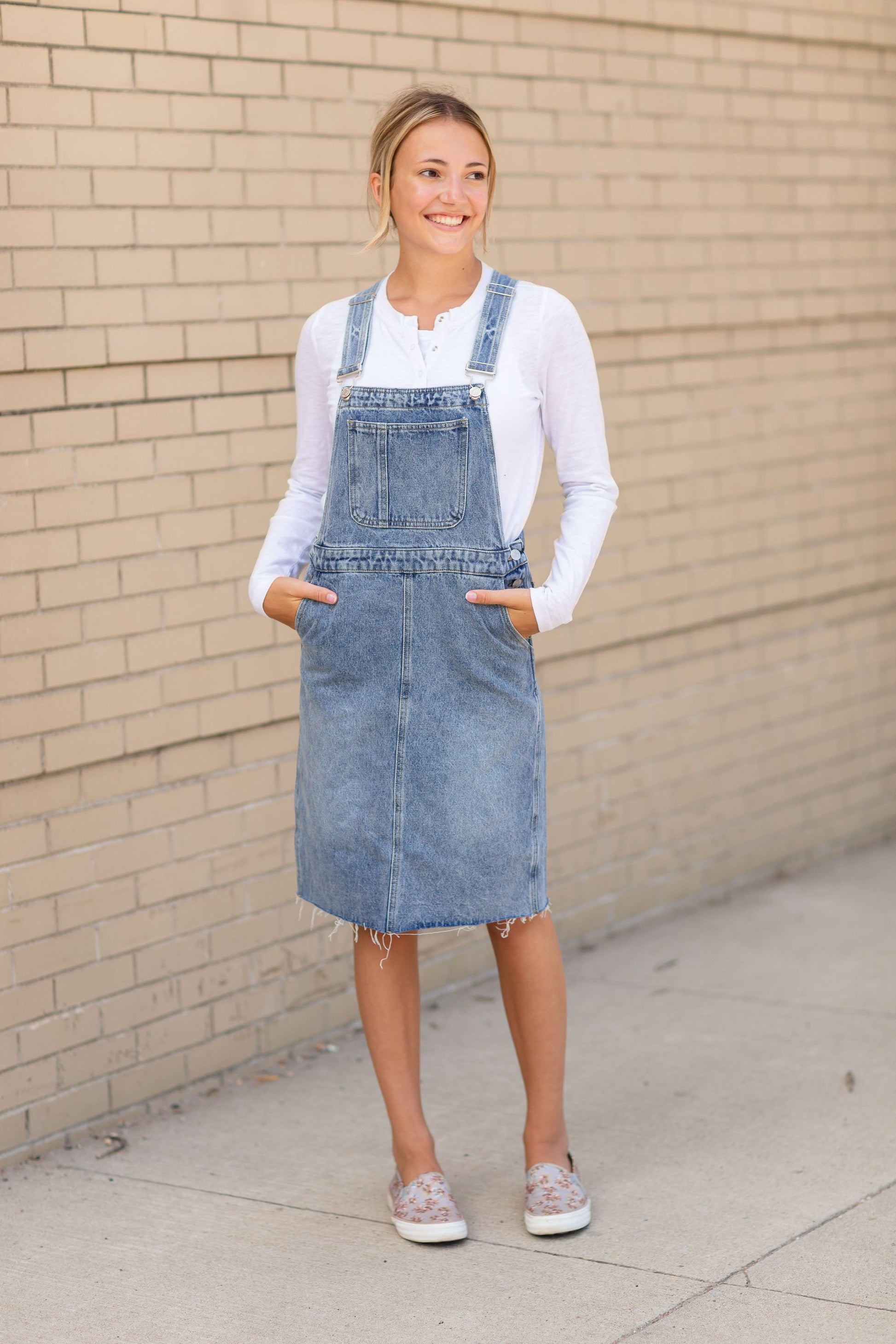 Denim Overalls with Distressing Dresses