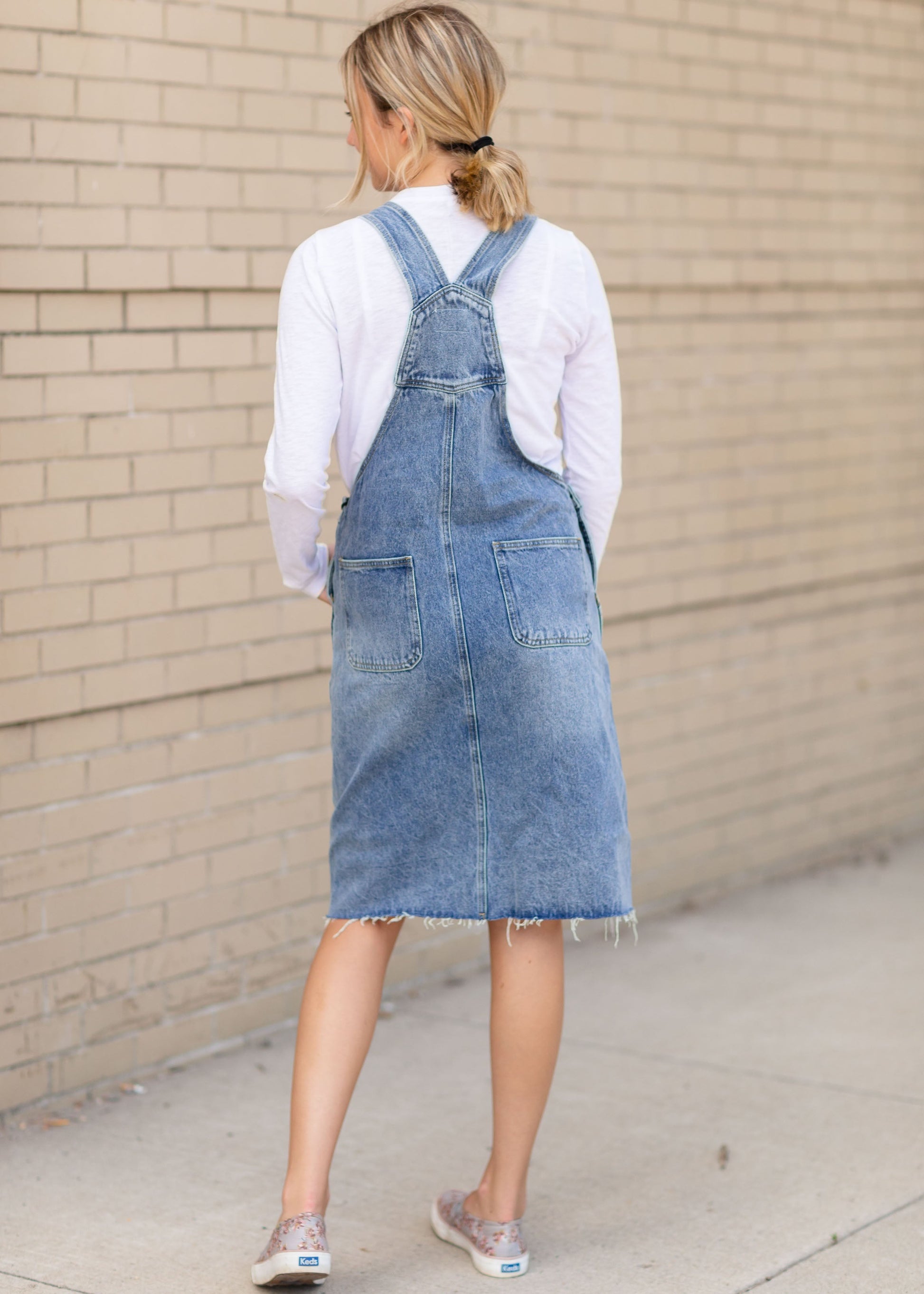Denim Overalls with Distressing Dresses