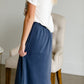 Denim Patch Pocket Midi Skirt - FINAL SALE Skirts