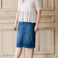 modest midi denim skirt