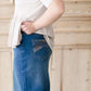 modest midi denim skirt