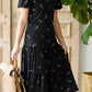 Detailed Sleeve Tiered Midi Dress - FINAL SALE Dresses