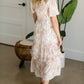 Detailed Smocked Bodice Tiered Midi Dress Dresses