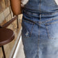Distressed Classic Denim Overall Dress Dresses