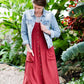 Modest women's light denim jean jacket