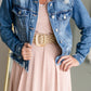 Distressed Denim Jean Jacket Shirt Risen