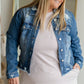 Distressed Denim Jean Jacket Shirt Risen