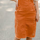 Distressed Orange Overall Midi Dress Dresses