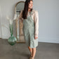 Distressed Overall Midi Dress Dresses Polagram + BaeVely