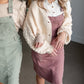 Distressed Overall Midi Dress Dresses Polagram + BaeVely