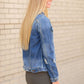 Distressed Wash Denim Jean Jacket Tops
