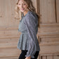 Ditsy Floral Balloon Long Sleeve Cinched Waist Top - FINAL SALE Tops Hayden
