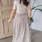 Ditsy Floral Print Slit Hem Flared Maxi Skirt Skirts Tea N Rose