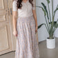 Ditsy Floral Print Slit Hem Flared Maxi Skirt Skirts Tea N Rose