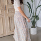 Ditsy Floral Print Slit Hem Flared Maxi Skirt Skirts Tea N Rose