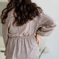 Ditsy Floral Snap Front Peplum Top Shirt Tea N Rose