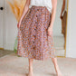 Ditsy Print Button Front Pleated Midi Skirt Skirts Hayden Los Angeles
