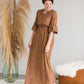 Ditsy Print Trumpet Sleeve Maxi Dress - FINAL SALE Dresses