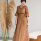 Ditsy Print Trumpet Sleeve Maxi Dress - FINAL SALE Dresses