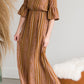Ditsy Print Trumpet Sleeve Maxi Dress - FINAL SALE Dresses