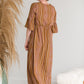Ditsy Print Trumpet Sleeve Maxi Dress - FINAL SALE Dresses