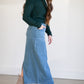 Donna Light Wash Long Denim Skirt - FINAL SALE Skirts