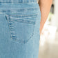 Donna Light Wash Long Denim Skirt Inherit Co.
