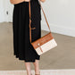 DOORBUSTER - Beige Herringbone Foldover Clutch with Strap - FINAL SALE Accessories