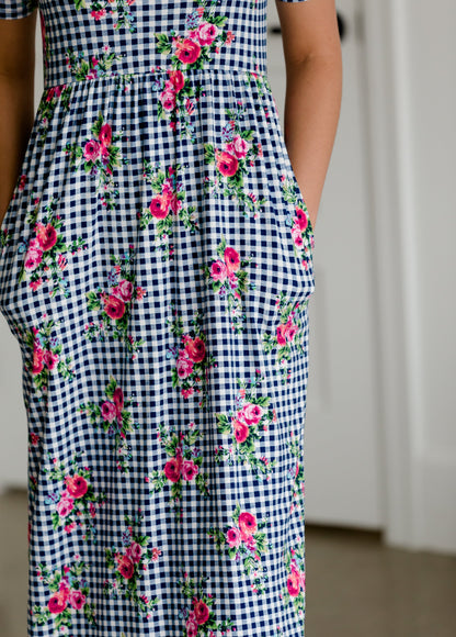 Dorothy Gingham Floral Maxi Dress - FINAL SALE Dresses
