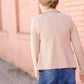 Double Front Pocket Knit Blazer Tops