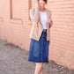 Double Front Pocket Knit Blazer Tops