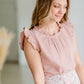Double Gauze Ruffled Blouse Shirt