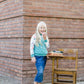 teal and floral doublehood girls sweatshirt