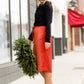 Drawstring Corduroy Velvet Midi Skirt - FINAL SALE Skirts