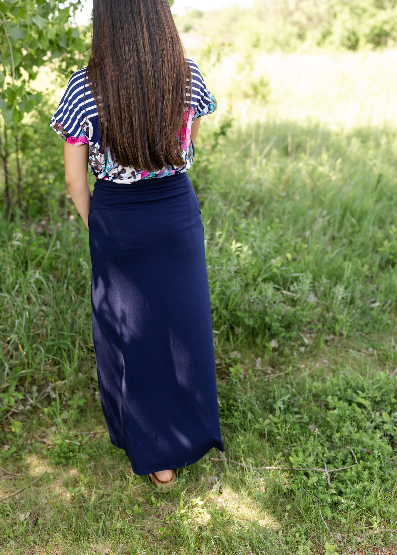 Drawstring Knit Maxi Skirt - FINAL SALE Skirts