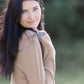 Drawstring Striped Cowl Neck Long Sleeve Top Tops Staccato