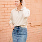 Drop Shoulder Half Zip Sweatshirt Tops Z Supply