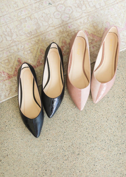 Duo Print Black Pointed Flat - FINAL SALE Shoes