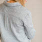 Dusty Blue Button Up Top - FINAL SALE Tops
