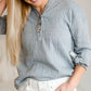 Dusty Blue Button Up Top - FINAL SALE Tops