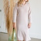 Dusty Lilac Knit Sweater Dress Dresses LUSH