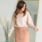 Dusty Pink Crew Neck Sweatshirt Shirt VOY